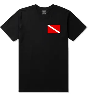 Scuba Dive Flag Chest Mens T-Shirt