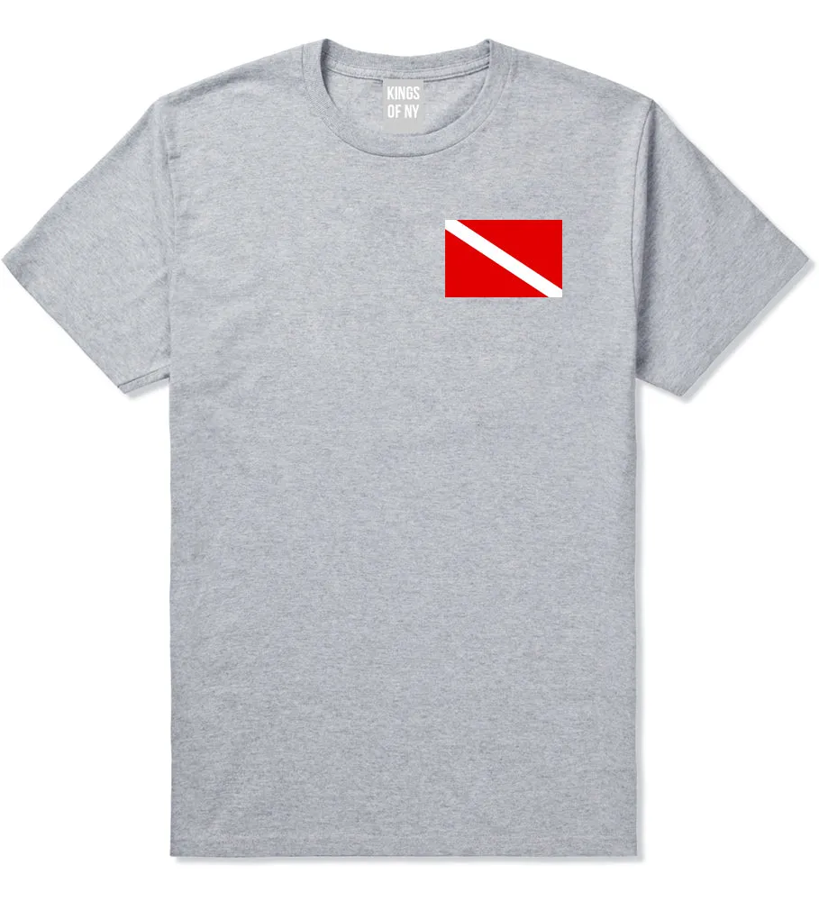 Scuba Dive Flag Chest Mens T-Shirt