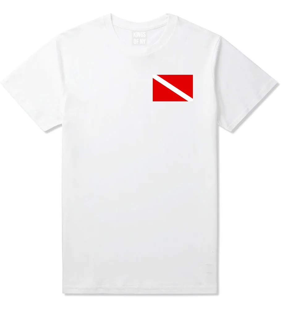 Scuba Dive Flag Chest Mens T-Shirt