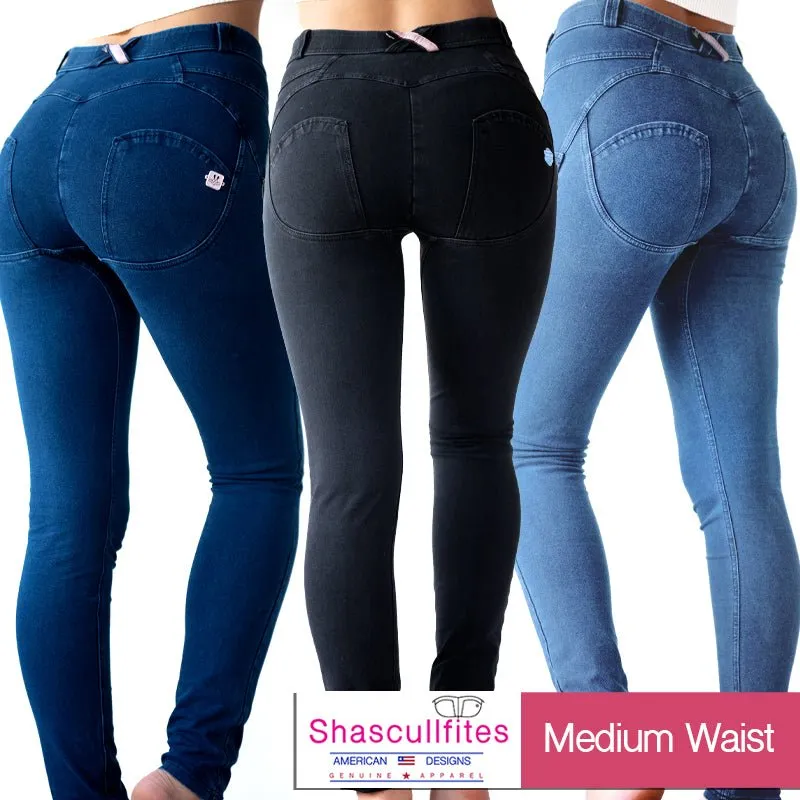 Shascullfites bum lifting denims - MEDIUM WAIST