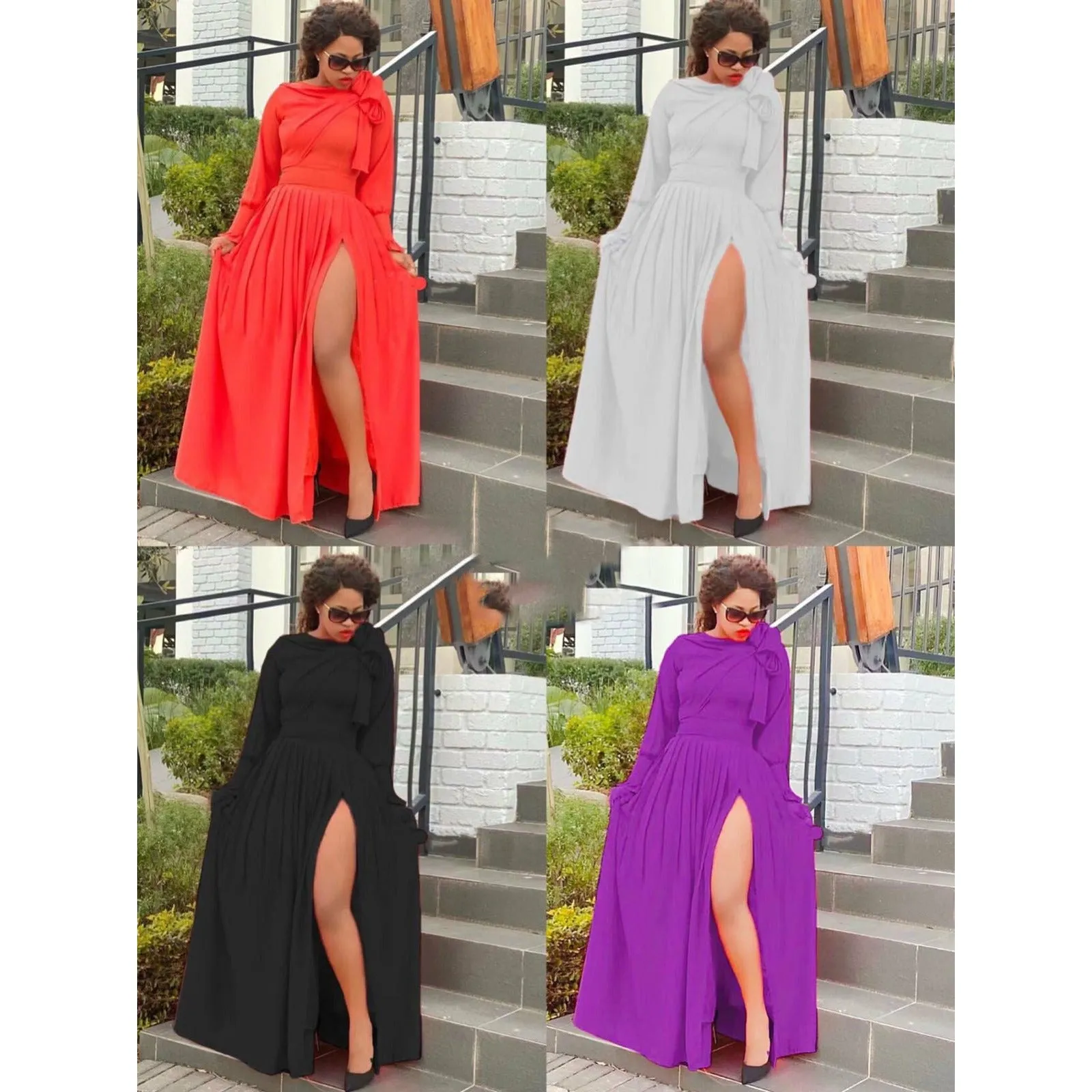 Side Slit Fashion Maxi Dress