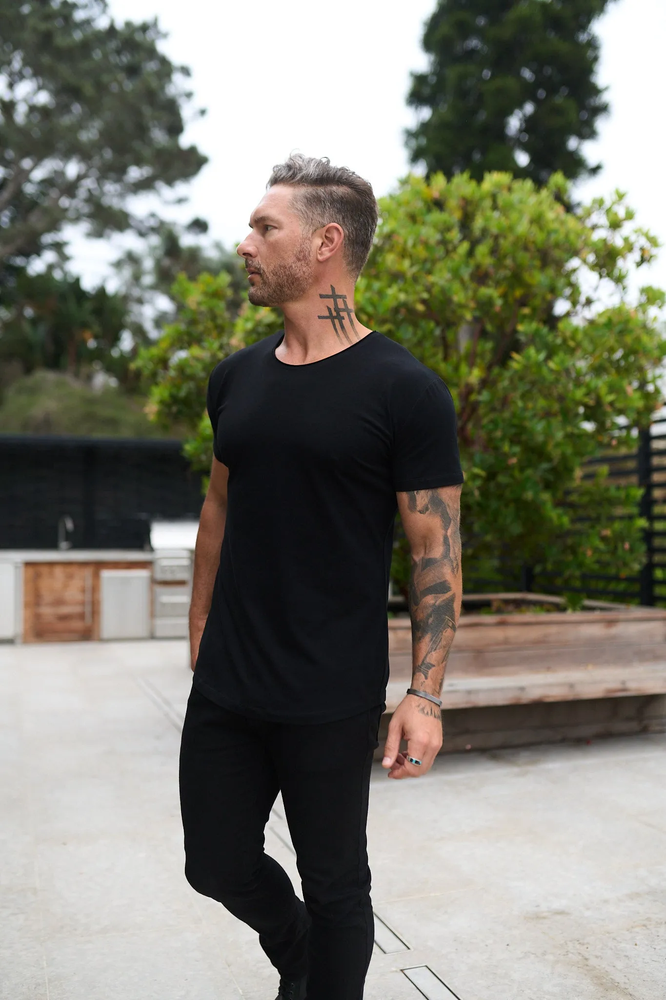 Silas Raw Neck Slim Fit Tee [Restock Est Jan 2025]