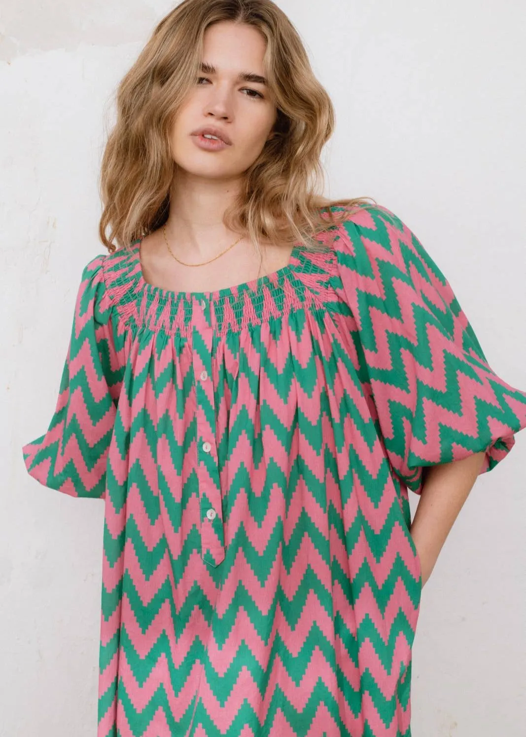 Simona Dress Zig Zag