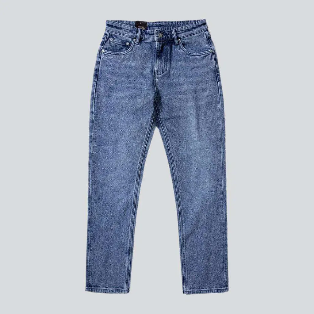 Slim heavyweight self-edge jeans
 for men