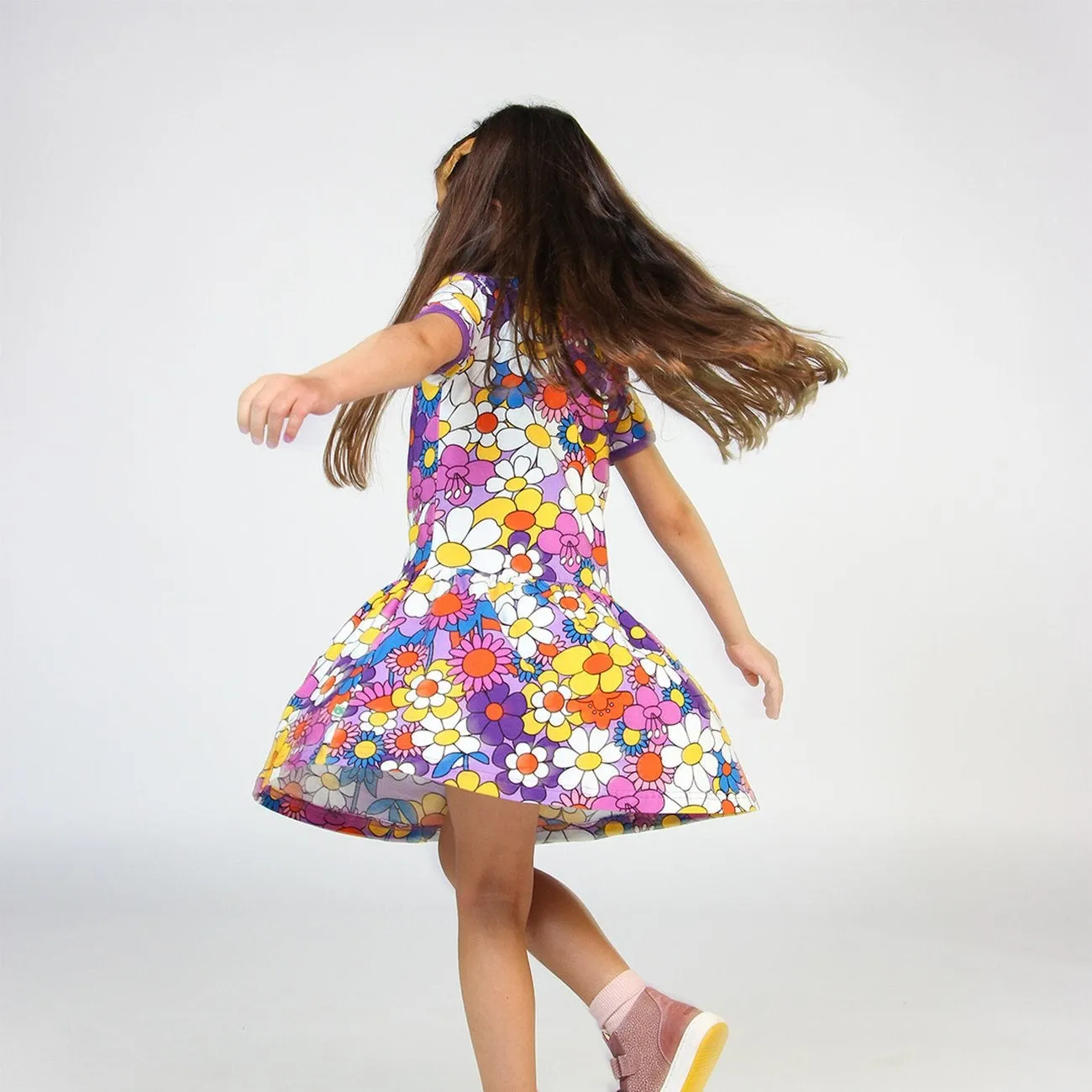 Småfolk Viola Short-Sleeved Dress With Flowers