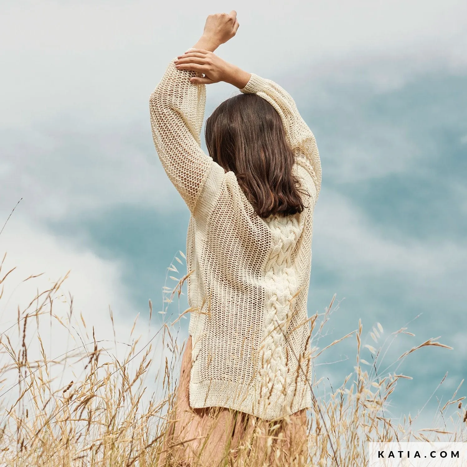 Sommerpullover mit Cotton Cashmere Wolle von Katia stricken