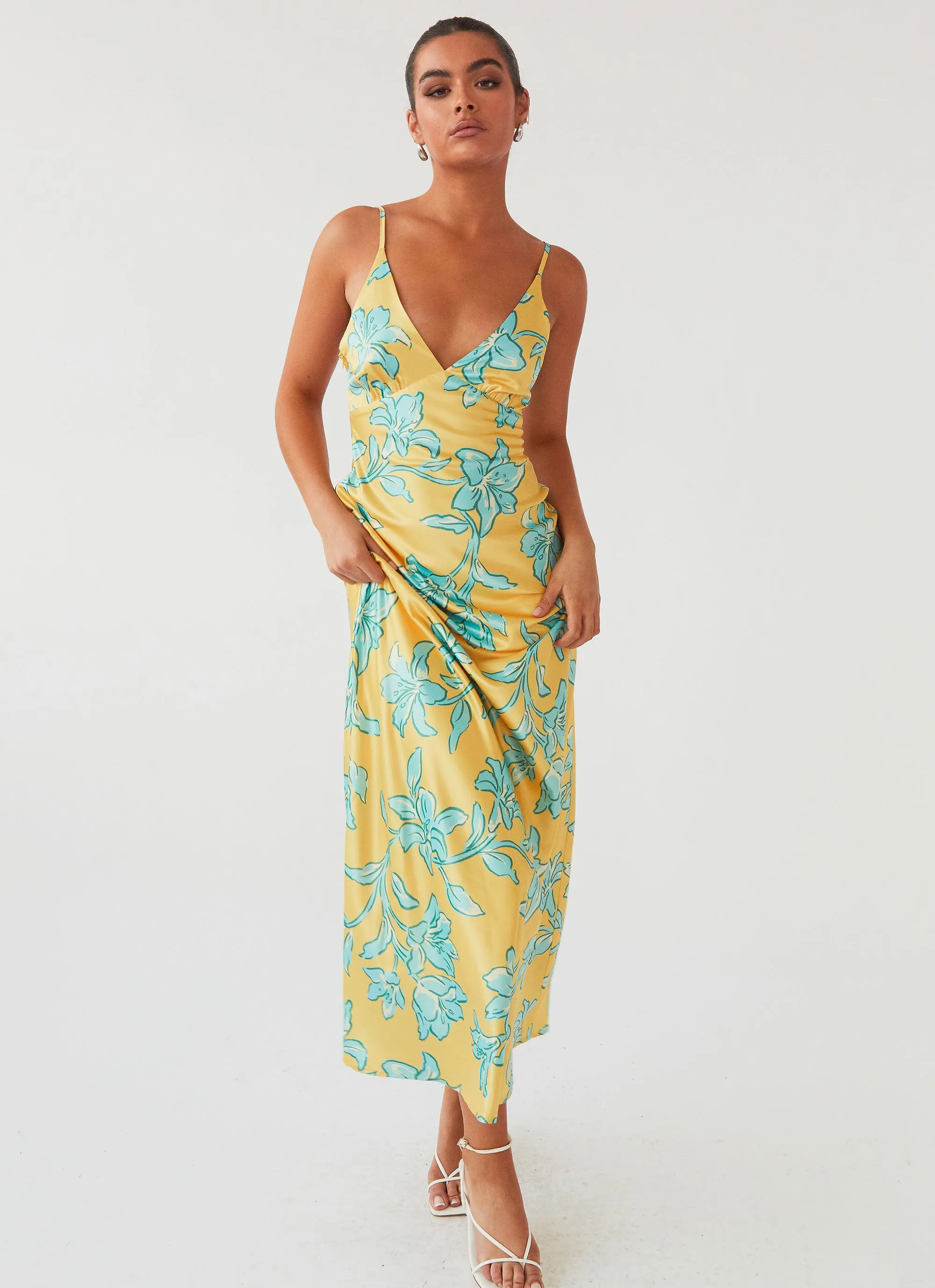 Sorrento Sun Maxi Dress - Golden Bloom