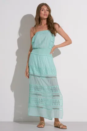 Strapless Crochet Maxi Dress