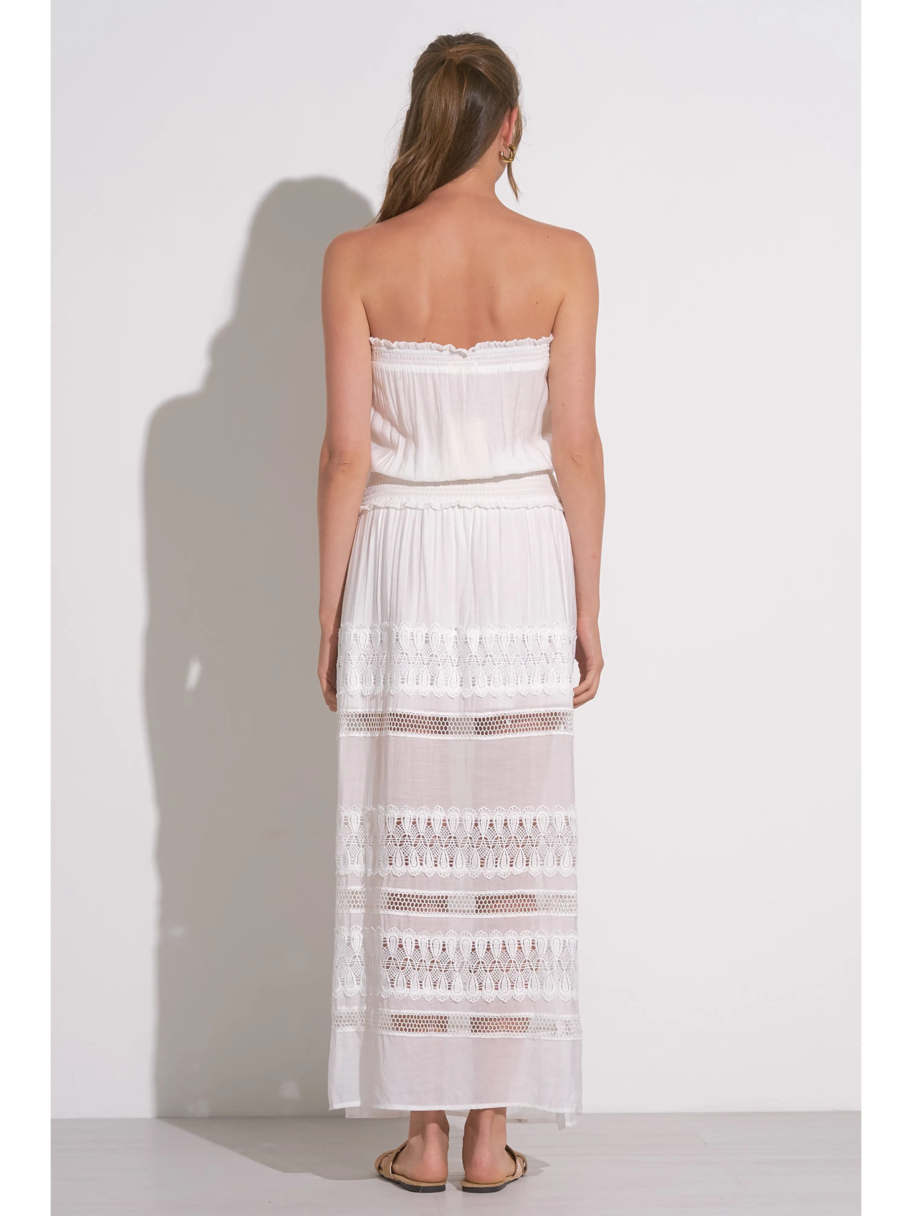 Strapless Crochet Maxi Dress