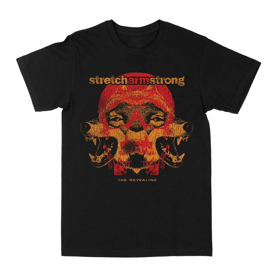 Stretch Arm Strong "Den of Wolves" Black T-Shirt