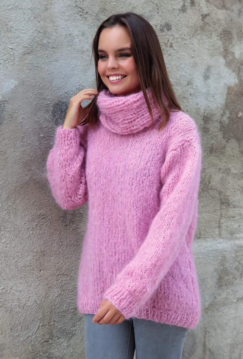 Strickanleitung Pullover aus Ingenua Mohair schnell gestrickt