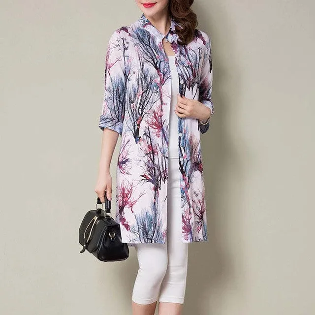 Stylish Bright Floral Kimono