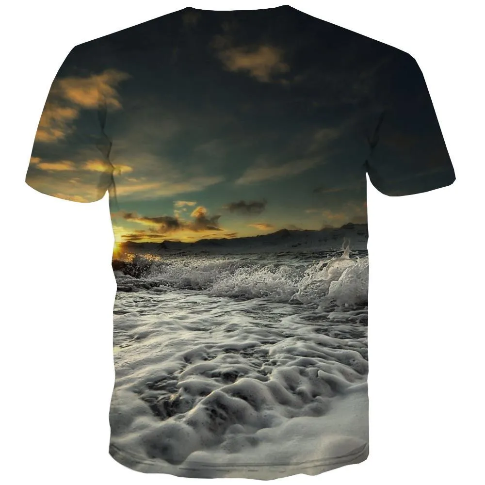 surf T-shirt Men The sea Tshirt Anime sport T-shirts Graphic Cool T shirts Funny