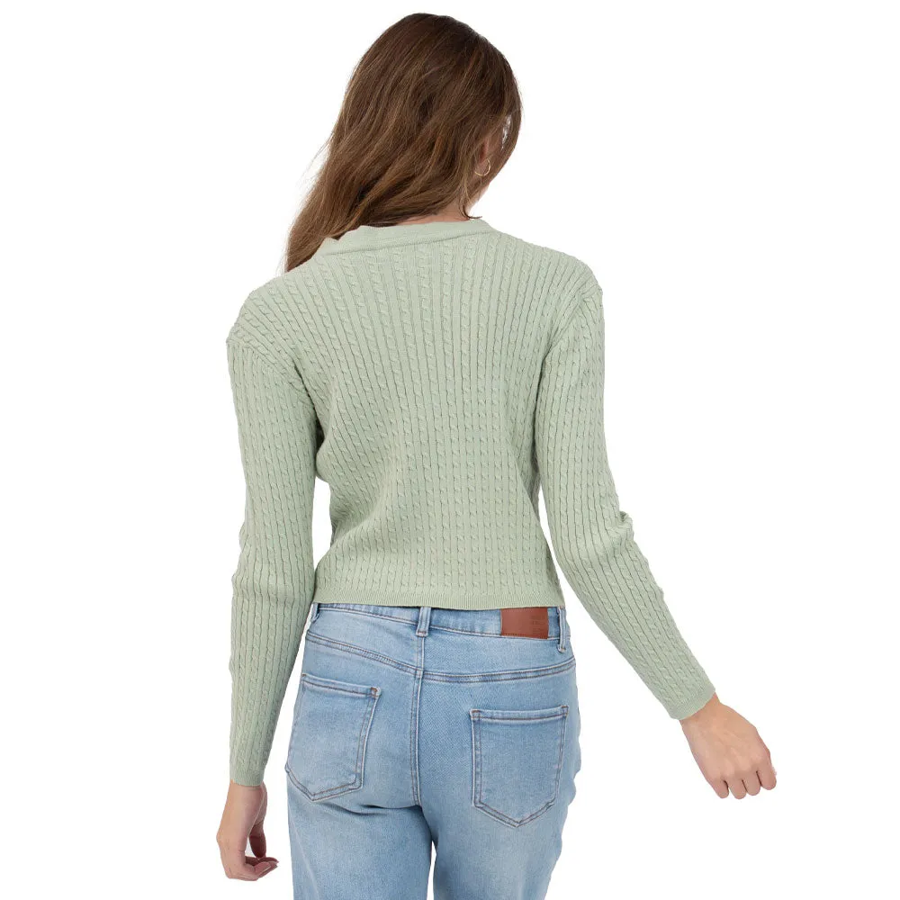 SWEATER PARA MUJER WITH BUTTONS CROP BASIC FOREVER 21