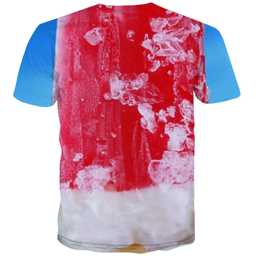 Sweet T shirts Men Gourmet T-shirts Graphic Icecream Tshirt Printed Colourful Shirt Print