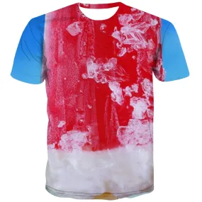 Sweet T shirts Men Gourmet T-shirts Graphic Icecream Tshirt Printed Colourful Shirt Print