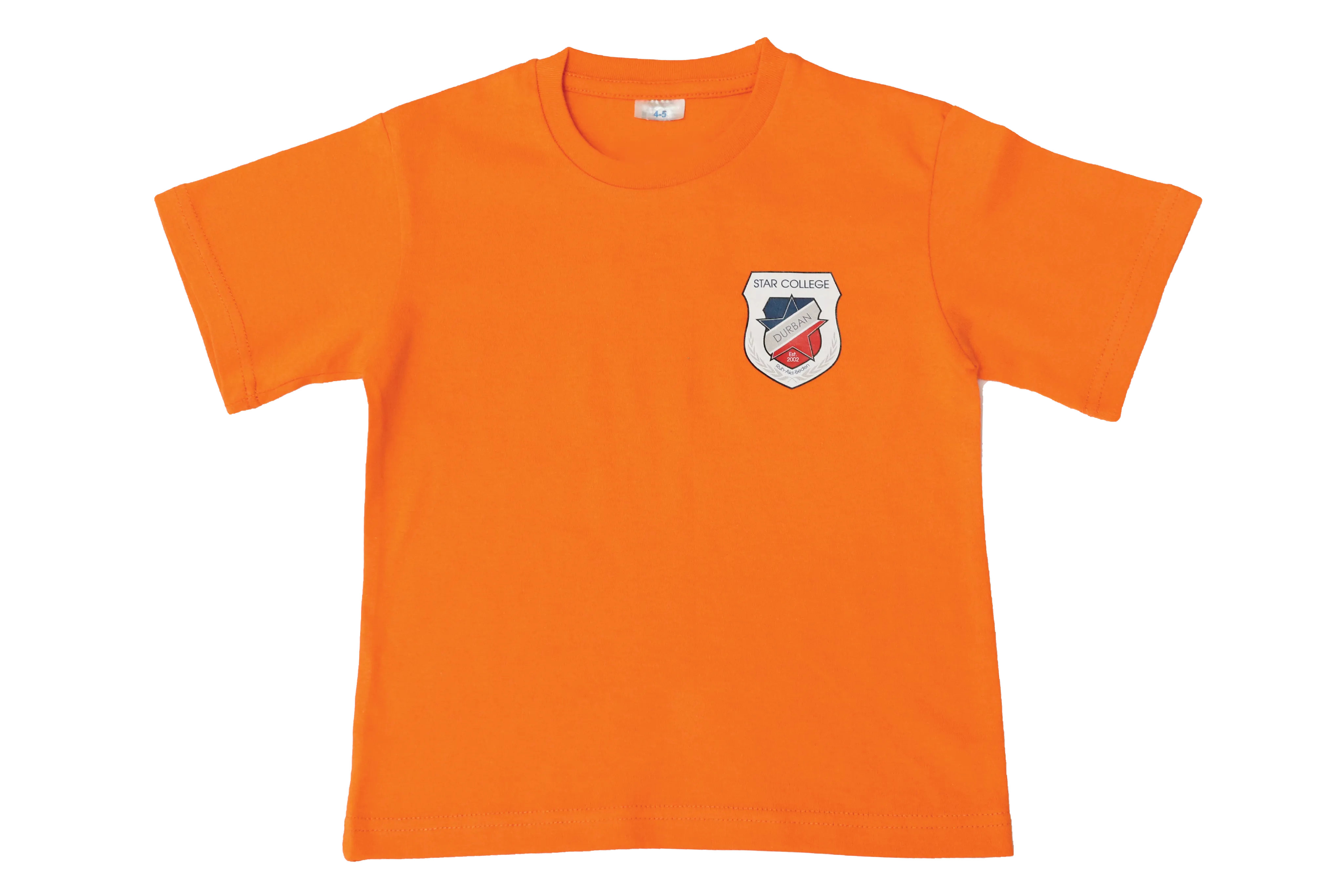 T-Shirt Plain - Orange Printed - Star College Gr RR-B