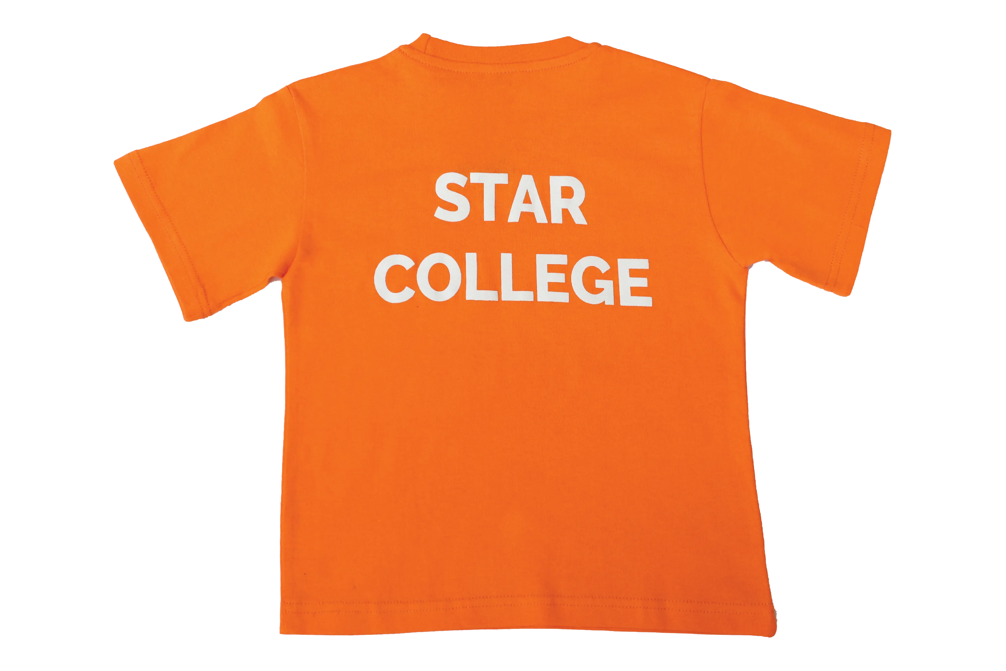 T-Shirt Plain - Orange Printed - Star College Gr RR-B