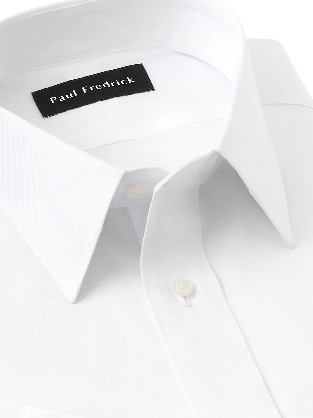 Tailored Fit Impeccable Non-Iron Cotton Straight Collar French Cuff Dress Shirt - White