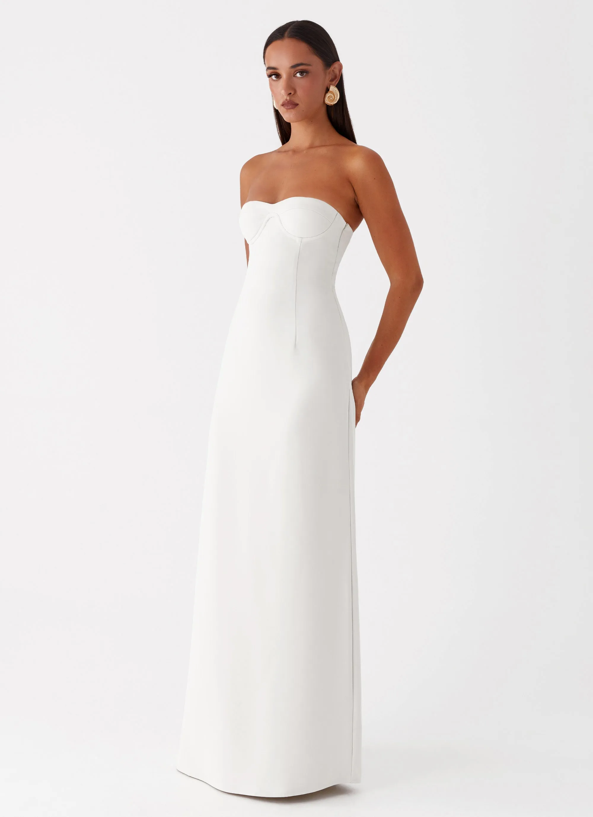 Tasmyn Bustier Maxi Dress - Stone