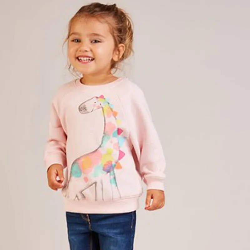 Toddler Girls Cartoon Giraffe Pattern Sweatshirt