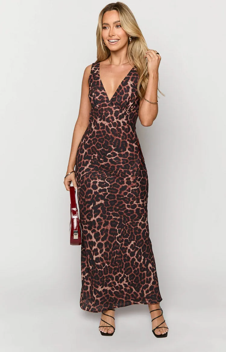 Verlaine Leopard Print Maxi Dress