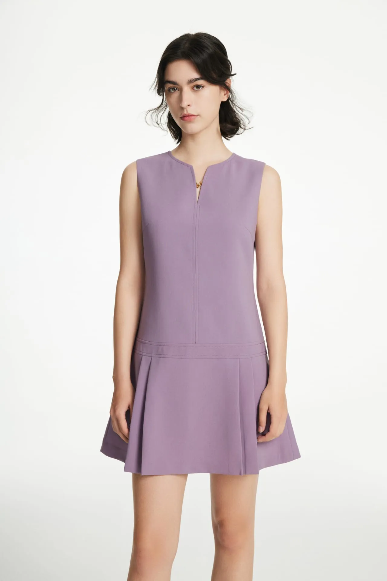 Veronica Soft Touch Stretchable V-neck and Flare hem Dress