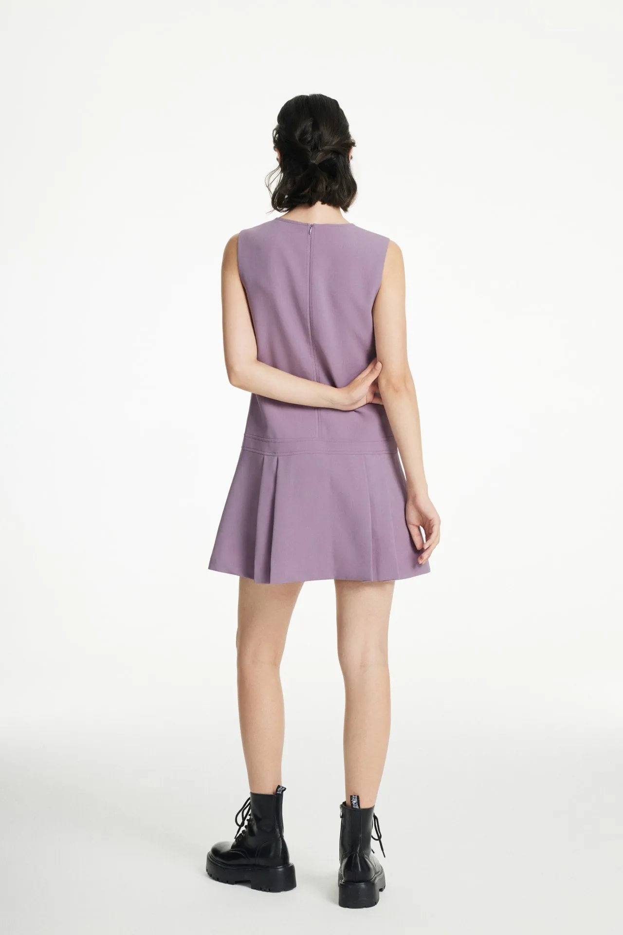 Veronica Soft Touch Stretchable V-neck and Flare hem Dress