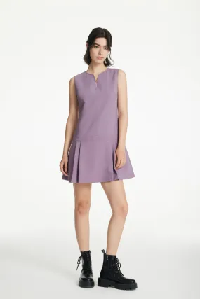 Veronica Soft Touch Stretchable V-neck and Flare hem Dress