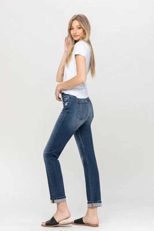 Vervet Cuffed Stretch Boyfriend Jeans