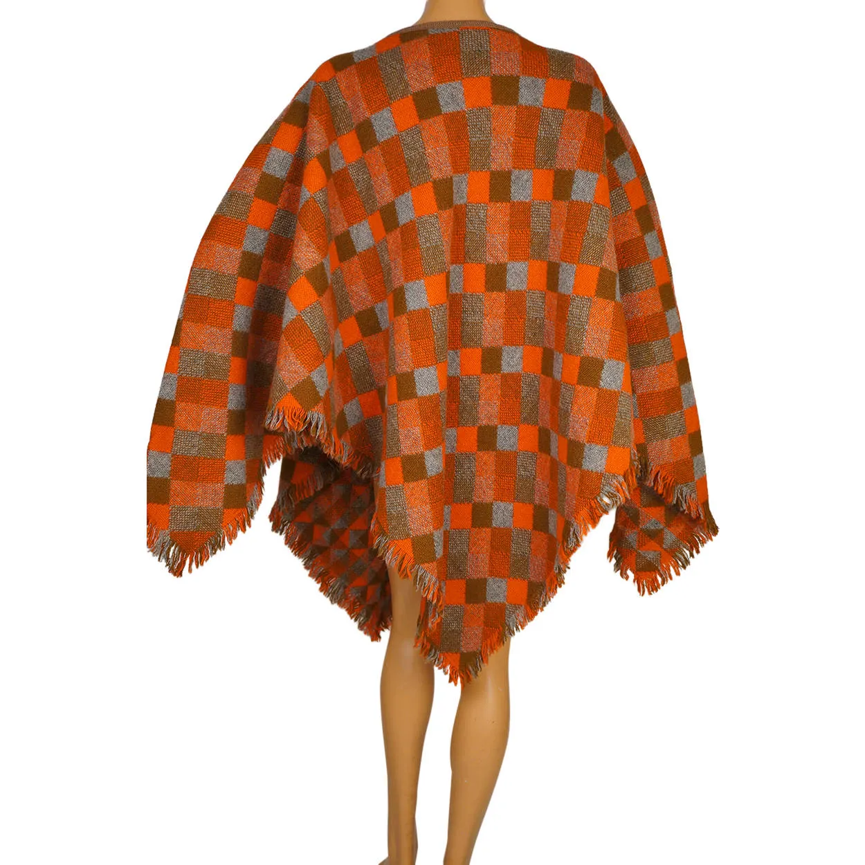 Vintage 1960s Wool Poncho AG Deweys of Vermont Quechee Gorge