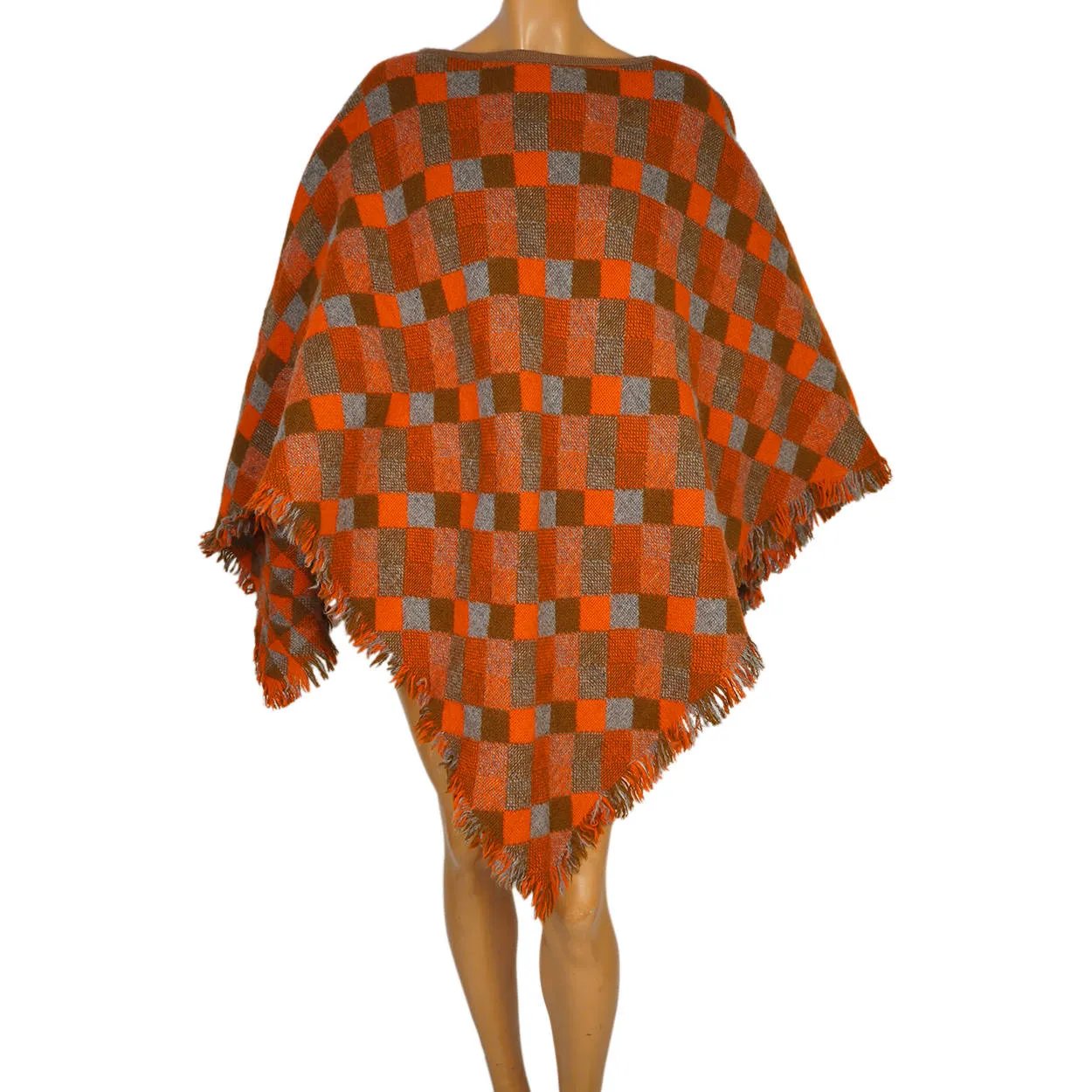 Vintage 1960s Wool Poncho AG Deweys of Vermont Quechee Gorge