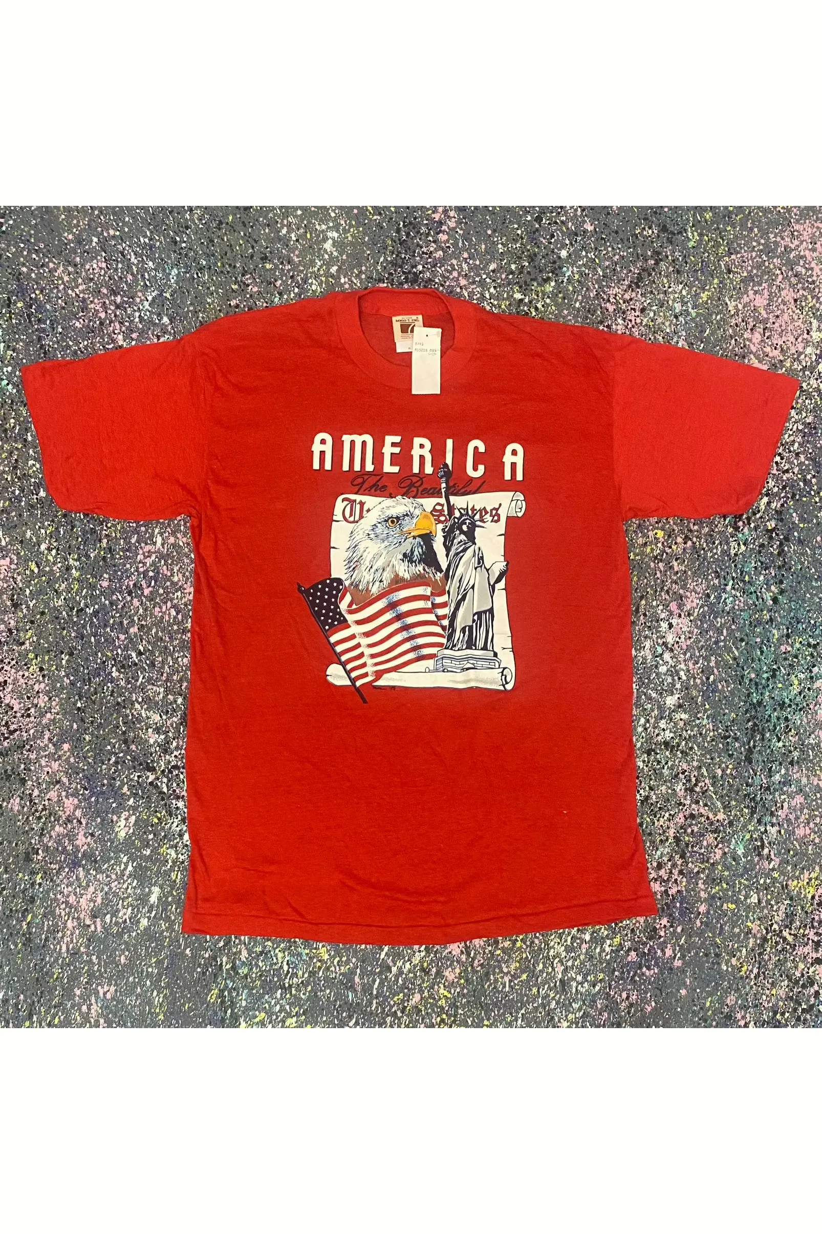 Vintage Deadstock 1986 Logo 7 America The Beautiful Graphic Tee- XL