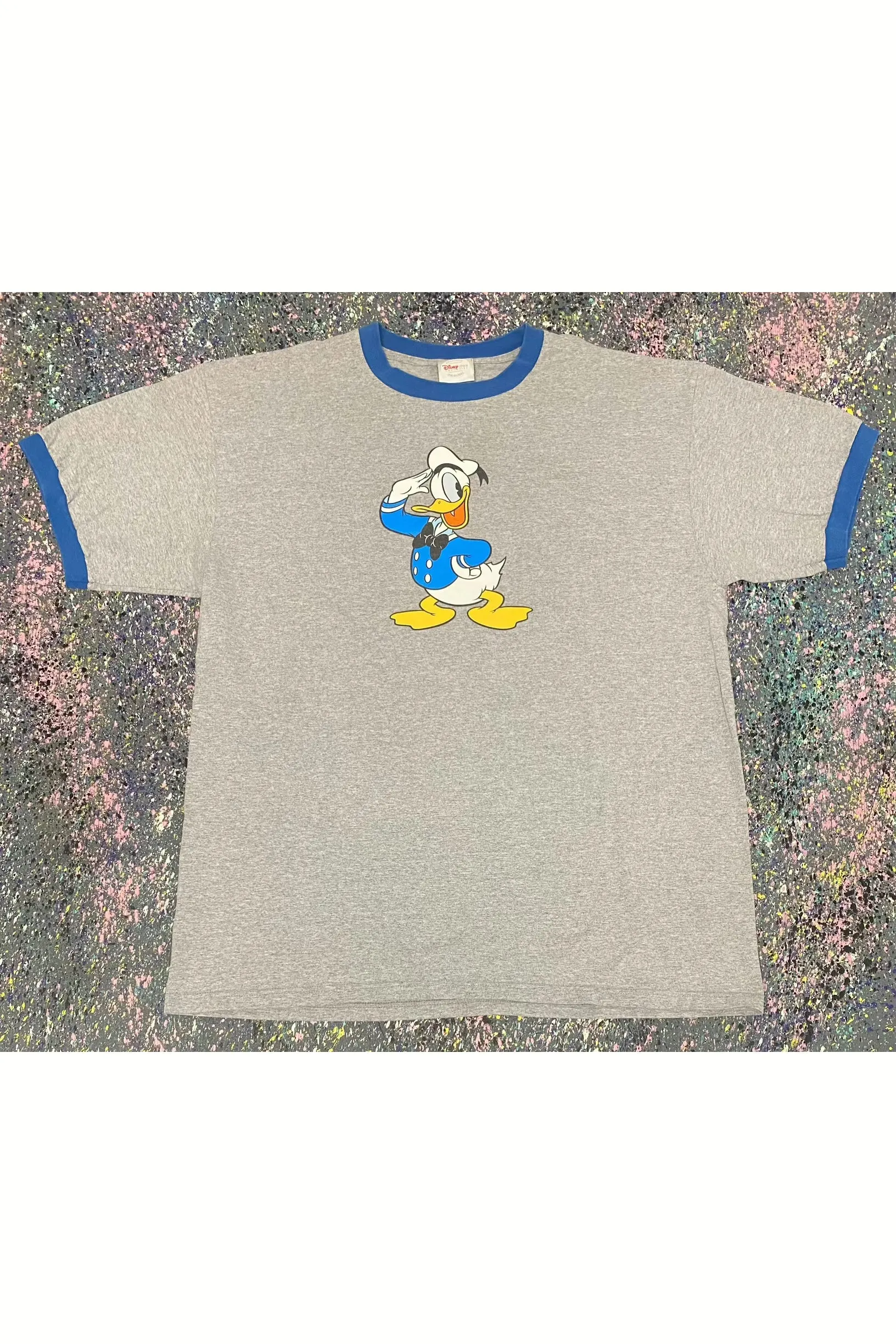 Vintage Disney Store Exclusive Donald Duck Ringer Tee- XXL