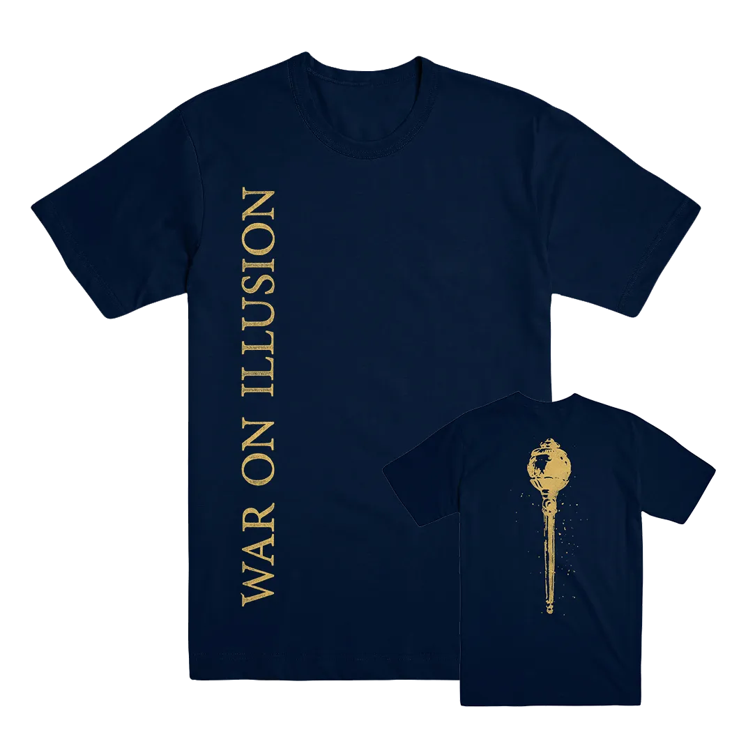 War On Illusion Magazine "Logo" Navy T-Shirt