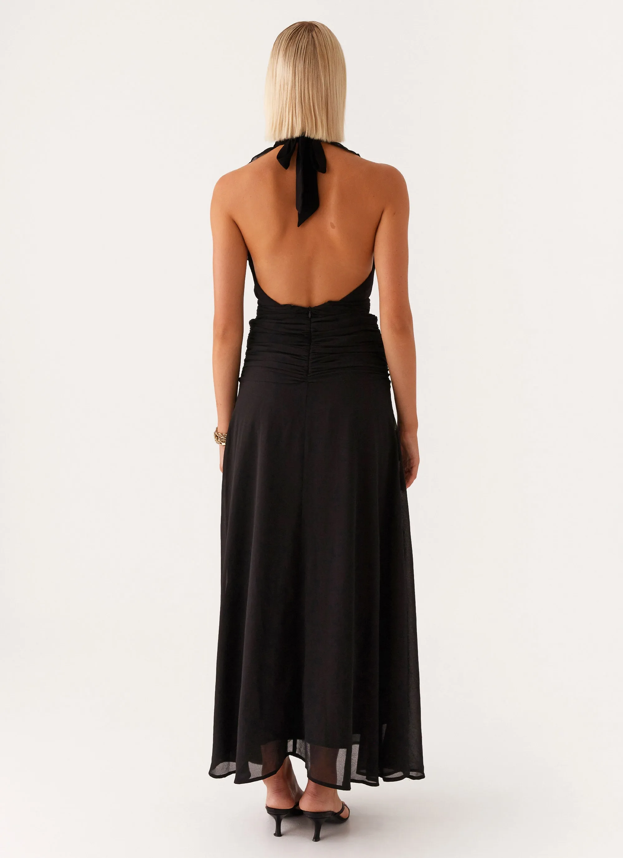 What You Need Frill Maxi Dress - Black