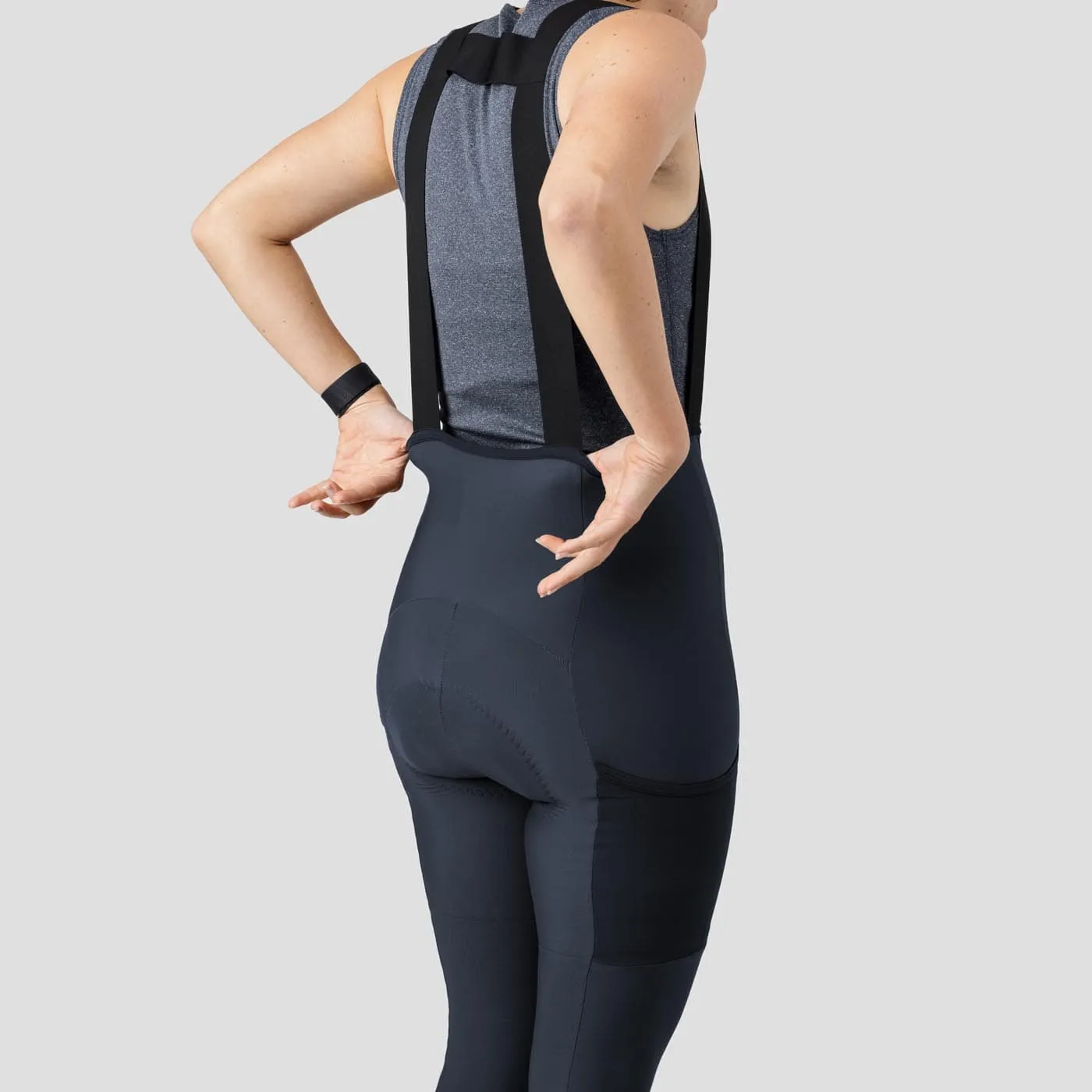 Women's Thermal Droptail Cargo Bib Tight - Midnight Blue