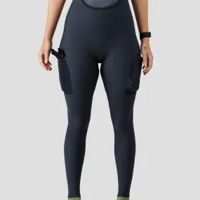 Women's Thermal Droptail Cargo Bib Tight - Midnight Blue