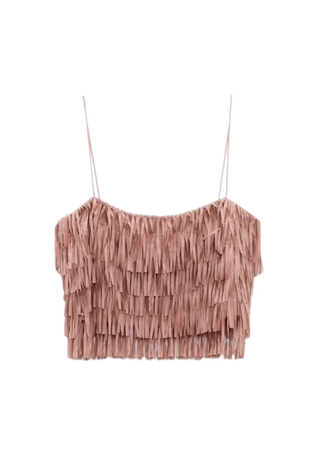 'Yara' Fringe Layered Top & Mini Skirt