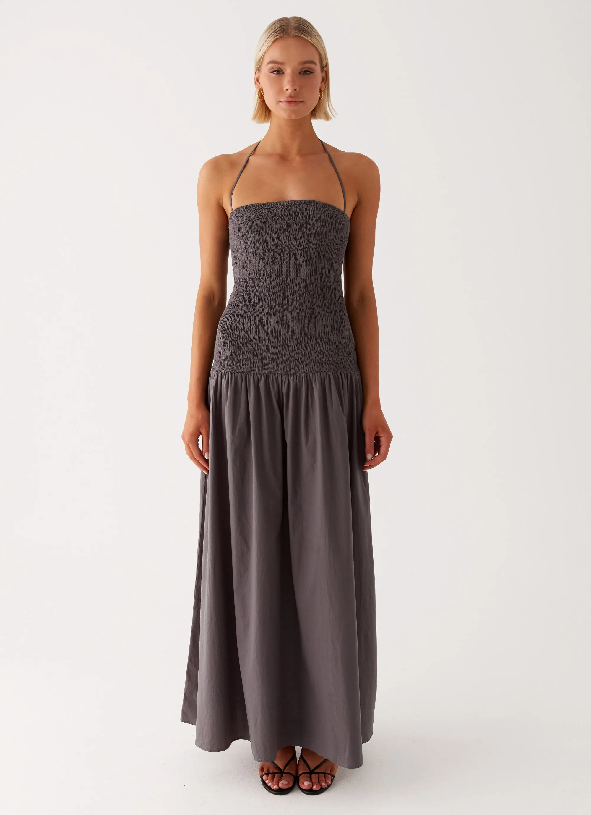 Zahra Maxi Dress - Charcoal