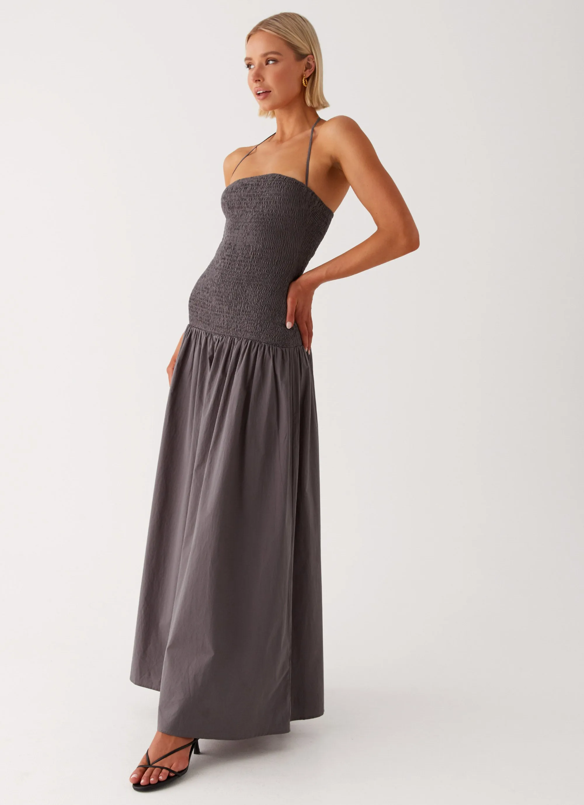 Zahra Maxi Dress - Charcoal