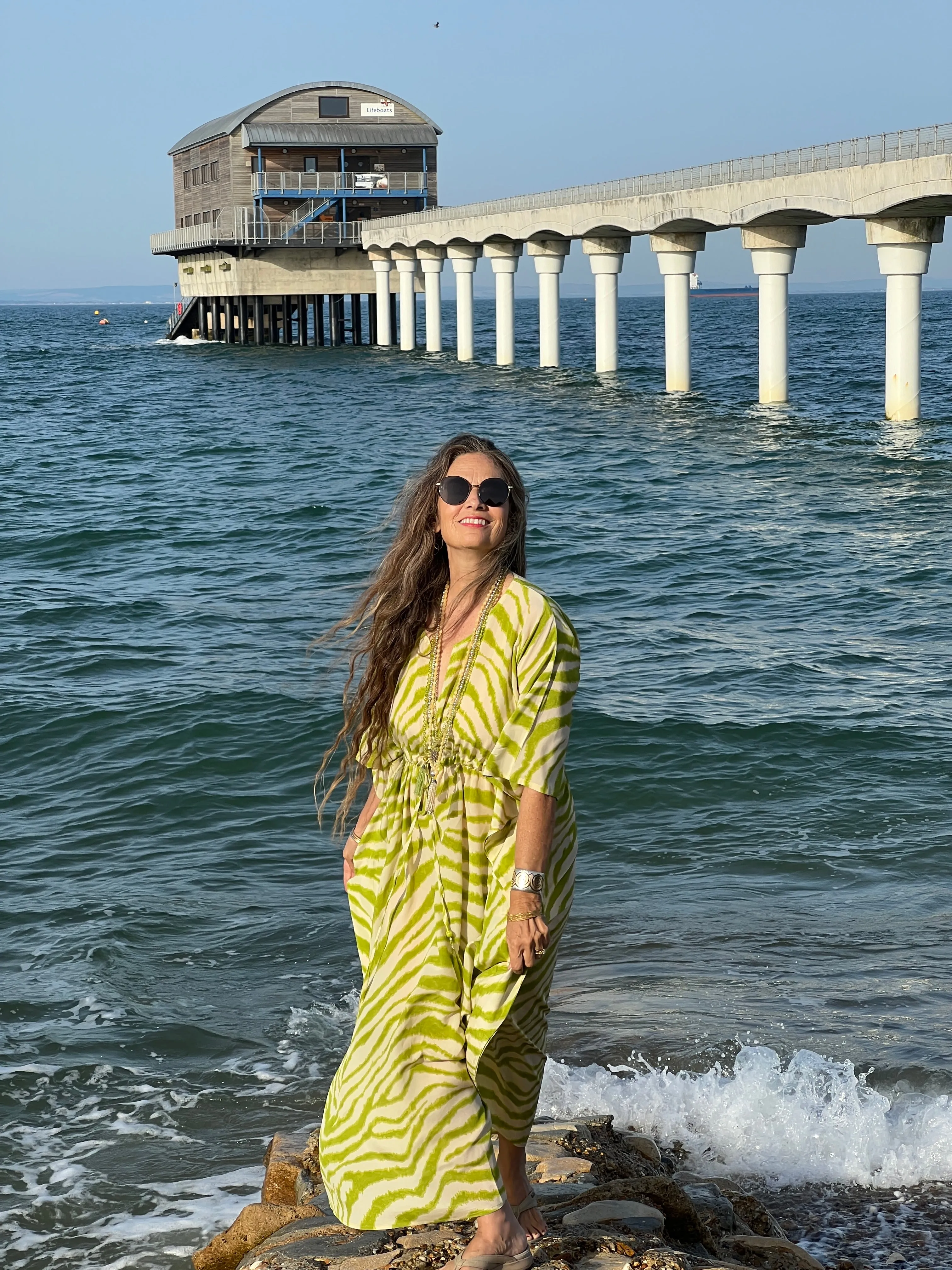 Zebra Verde Limone Italian Silk Maxi