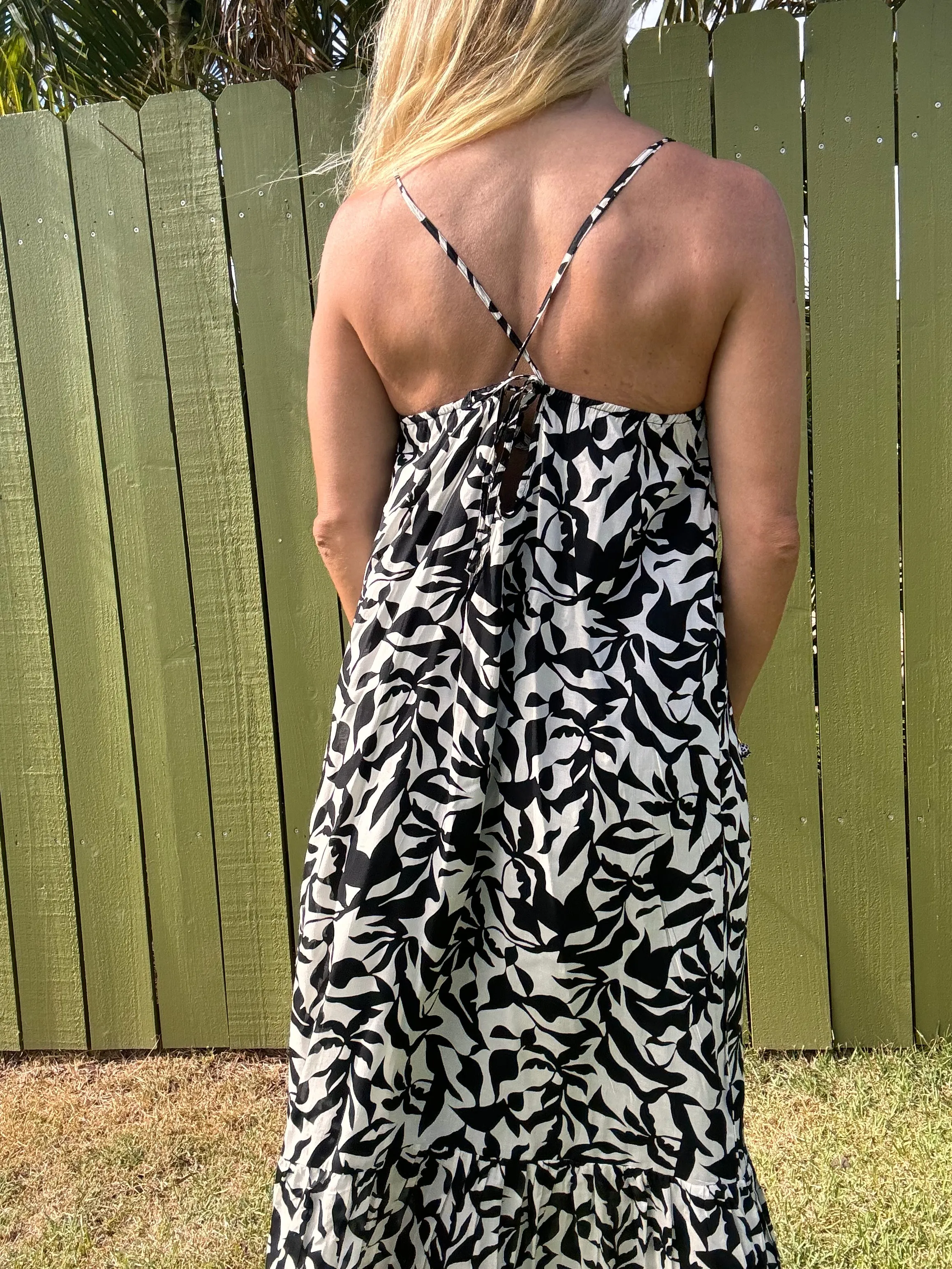 ZSUPPLY Cocktail Hour Leaf maxi dress